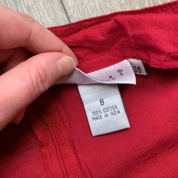 Y2k 2000s H&M Hennes Women's Mini Dress Sleeveless Straight Fit 90s Red Size 8 - Picture 7 of 15